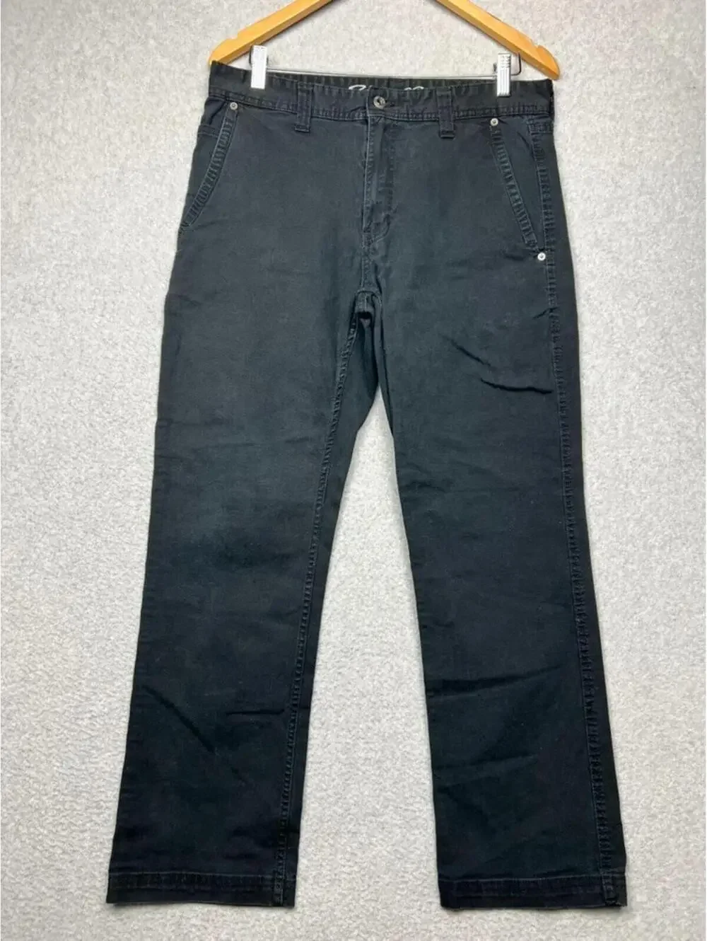 Eddie Bauer Mens 32x30 Black Classic Fit Chino Pants Stretch Utility Casual Hike